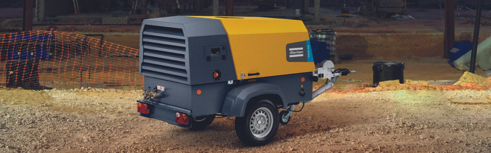 picture render of compressor in a work yard