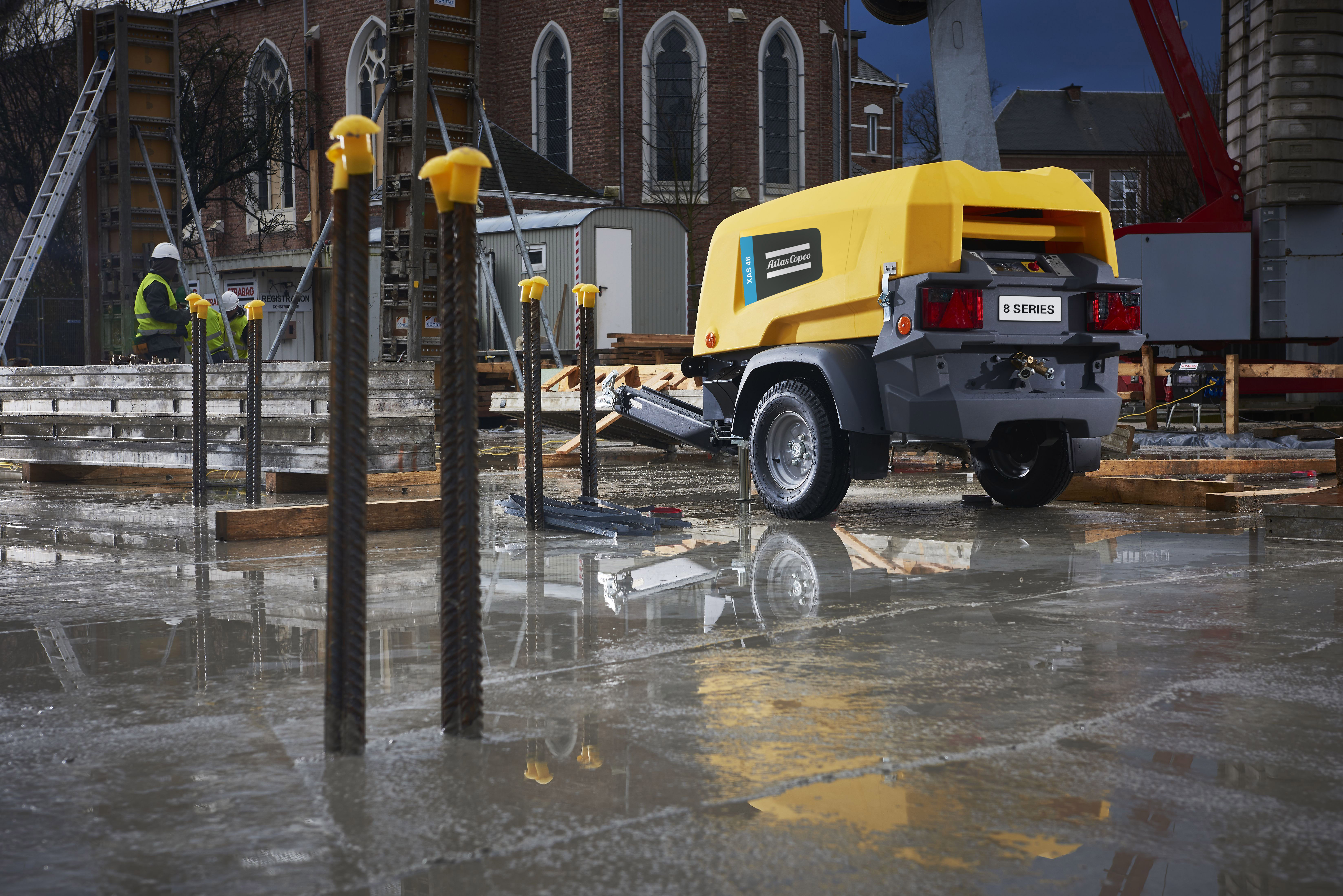 XAS 48 8 Series Compressor in a warehouse